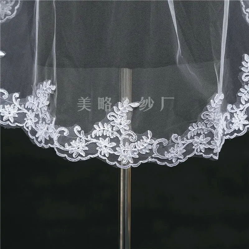 Модная 1 слойная лента с краями новая свадебная фата для невесты и путешествий