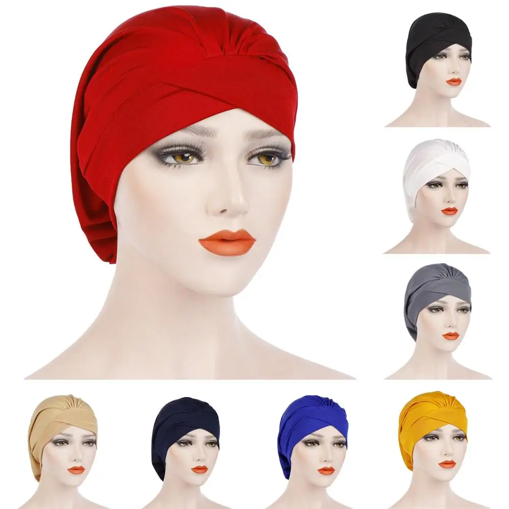 

Muslim Women Turban India Headscarf Sleep Night Cap Beanie Bonnet Hair Loss Chemo Caps Islamic Hat Headwear Stretch Head Wrap