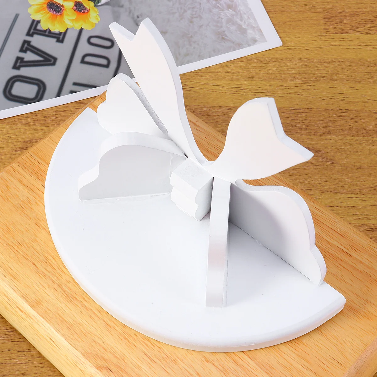 

Деревянная полукруглая подставка в скандинавском стиле, украшение для детской комнаты, настенный держатель для хранения (белый)