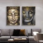 Абстрактная золотая статуя Будды, холст, живопись, Настенная картина, буддизм, настенные картины для гостиной, домашний декор