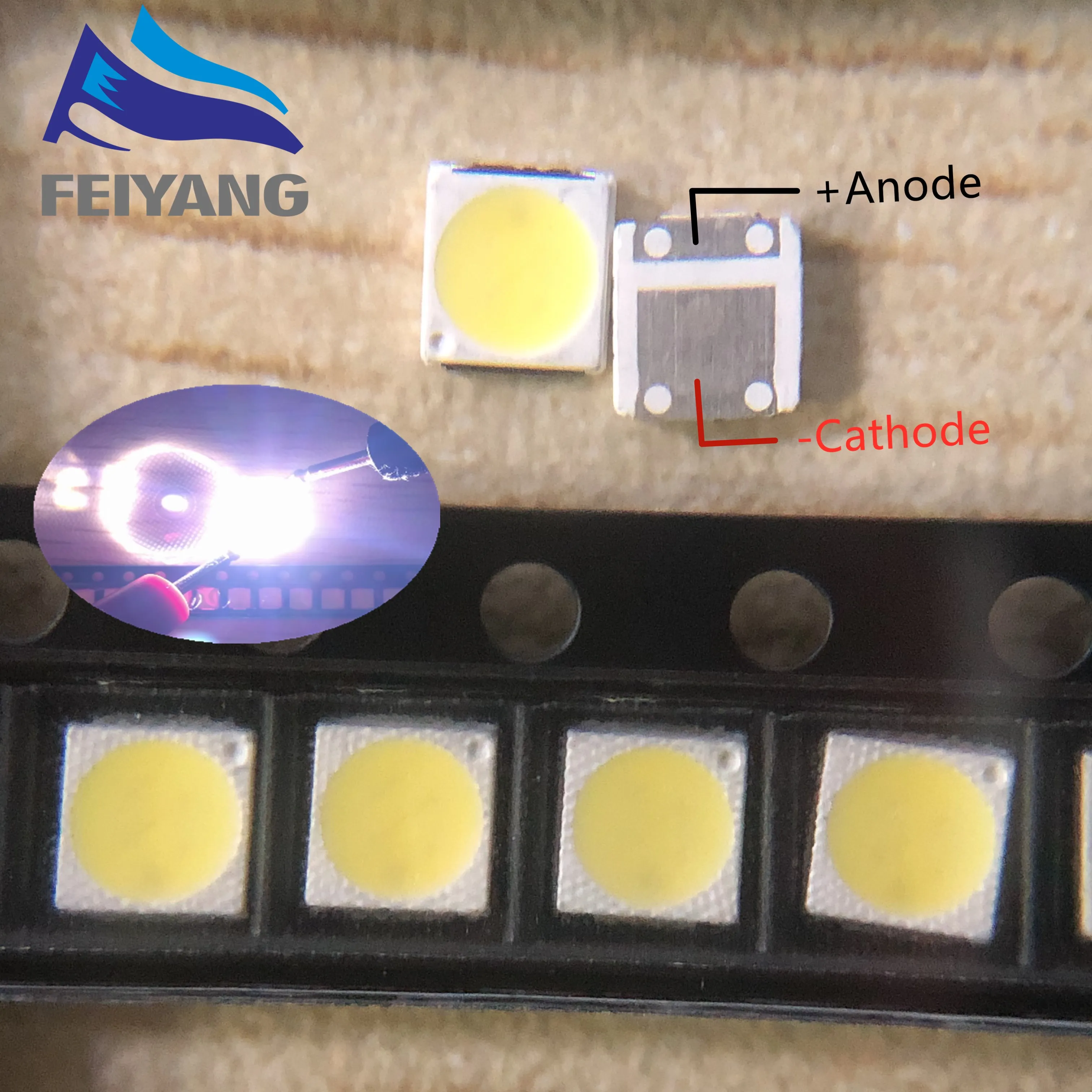 LED Backlight High Power 1.8W 3030 6V Cool white 150-187LM PT30W45 V1 TV Application 50pcs PCT LEXTAR | Электронные компоненты