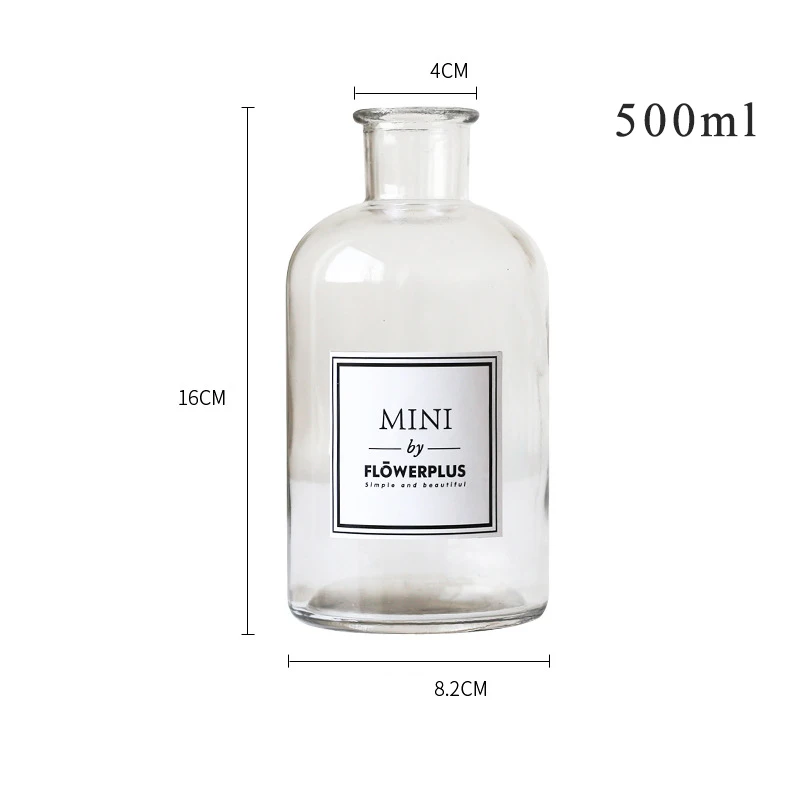 mini 500ml Настольная Ваза для украшения дома северно-Европейский Дизайнерская ваза для цветочного стекла искусство Гостиная декоративная ваза для цветов - Цвет: mini 500ml