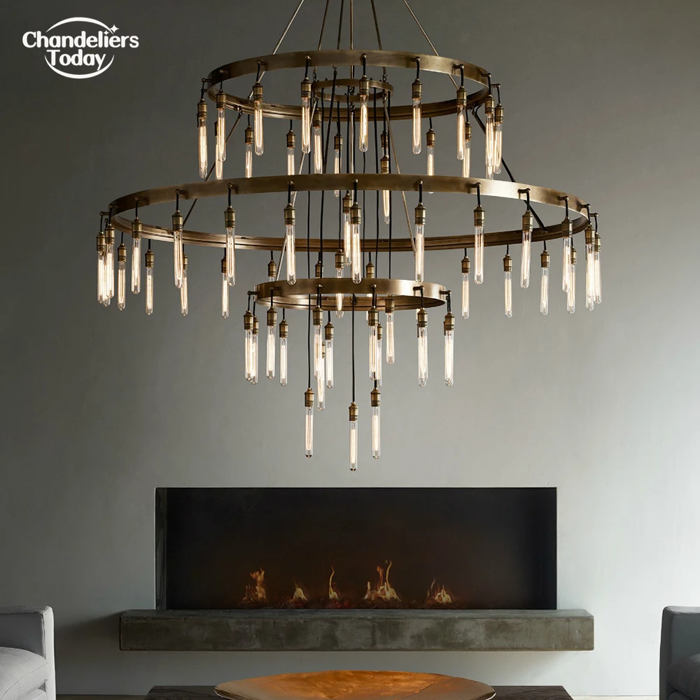 

Vintage Chandelier Lighting Classic Edison T30 Candle Chandeliers Hanging Light for Home Hotel and Restaurant Decoration