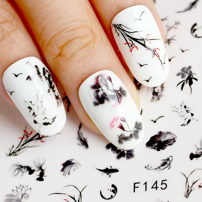 1 шт. супертонкие 3D Наклейки для ногтей|nail wraps|nail stickertips nail art |