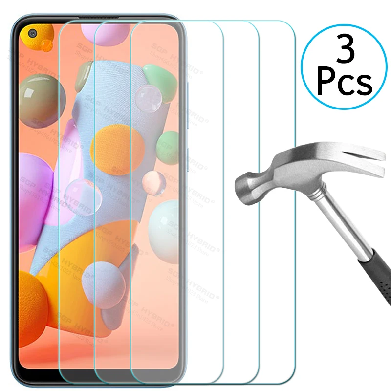 

3Pcs Screen Protector For Samsung Galaxy A11 A12 A52 A32 A72 A21 A31 A41 A51 M11 Protective Glass Shield Film Clean Full Cover