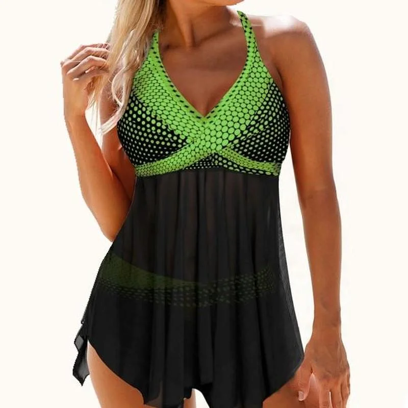 Женские сексуальные купальные костюмы V Neck из кусков с подкладкой пуш ап танкини