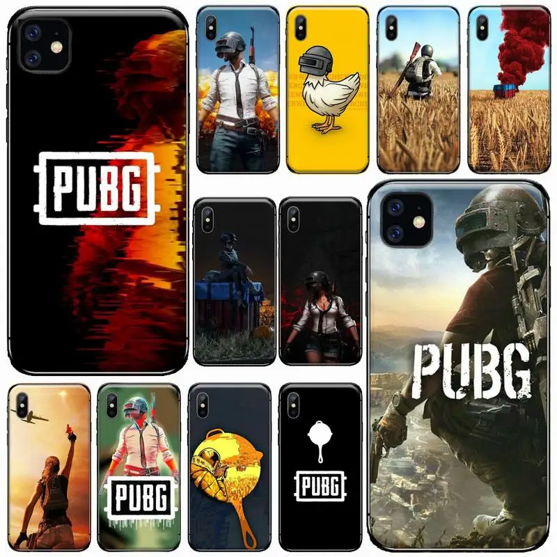 pubg hot fashion game phone case for iphone 11 12 pro xs max 8 7 6 6s plus x 5s se 2020 xr luxury brand shell funda coque free global shipping