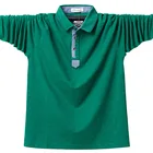 Мужская Осенняя рубашка-поло, деловая Повседневная Высококачественная Молодежная Однотонная рубашка-поло с лацканами, большие размеры 5XL 6XL