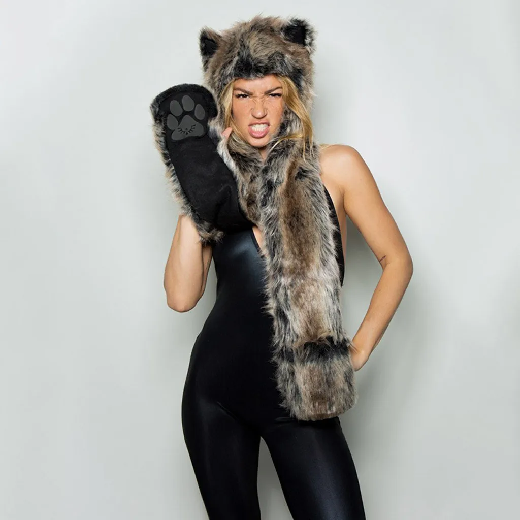 Стильная модель года, женские шапки из искусственного меха, форма уха животных, зимние теплые перчатки, карманные повседневные теплые кепки в стиле хип-хоп мягкая шапка