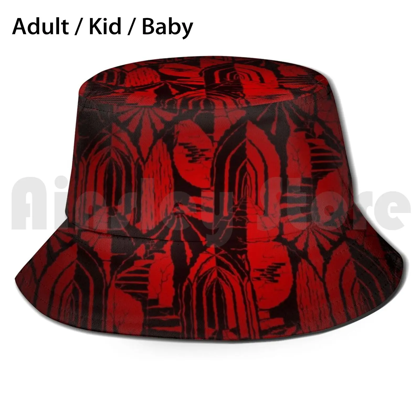 

Руины-красная виньетта Солнцезащитная шляпа складная УФ-защита Belxbel руины замок Готическая Темная ночь черный красный