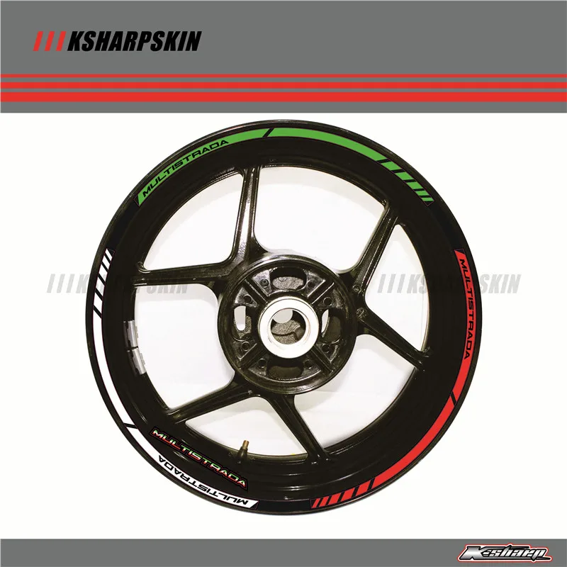 Наклейка на внешний обод мотоцикла 12 полос светоотражающие наклейки для всех DUCATI