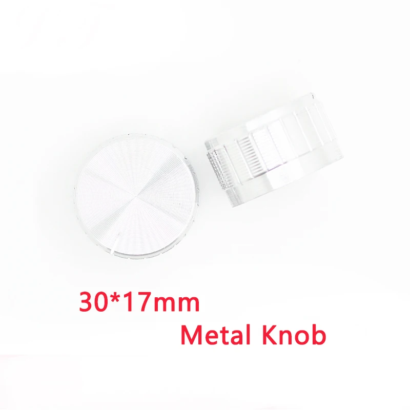 

2pcs/Lot Potentiometer Knob High quality aluminum alloy knobs 30x17mm shaft 6mm silver audio switch cap