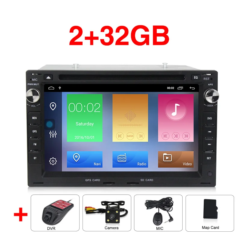 Car dvd camera DVR 2din 2+ 32G Android 9,1 автомобильный dvd-плеер gps навигация для Фольксваген Пассат B5 MK5 Гольф транспортер поло радио FM BT wifi RDS - Цвет: Car dvd camera DVR