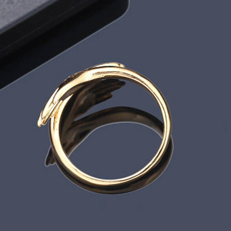 

Bague de calin en laiton sterling, nouveau style de bijoux europeens et americains, anneau ouvert a la mode retro, a main