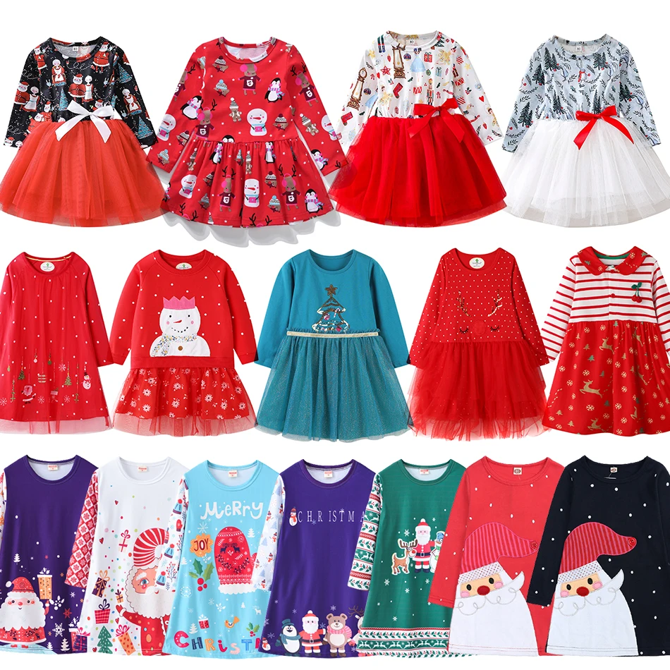 

Детское платье с длинным рукавом и принтом