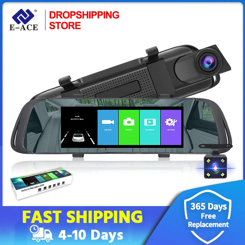 Дропшиппинг Автомобильный видеорегистратор FHD 1080P 7 ''IPS сенсорный Двойной Len с