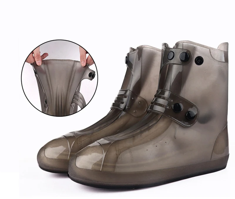 

High Top Shoe Cover Silicone Waterproof Shoes Covers Reusable Rain Shoes Covers Waterproof Overshoes Anti-skid Wear Unisex