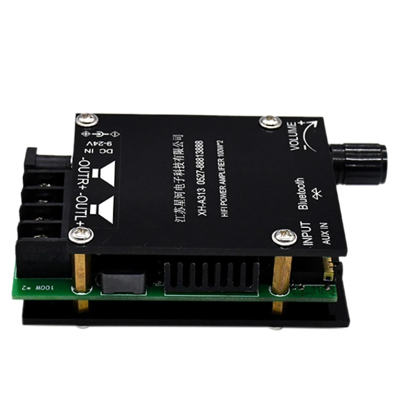 

HIFI Wireless Bluetooth 5.0 Digital Power Audio Amplifier Board TPA3116D2 100WX2 Stereo AMP AUX Amplificador