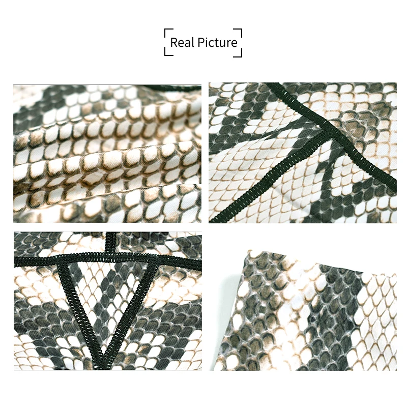 

Women Fitness Yoga Pants Slim High Waist Sport Leggings Gym Elastic Snake Print Long Tights for Running Tummy Control