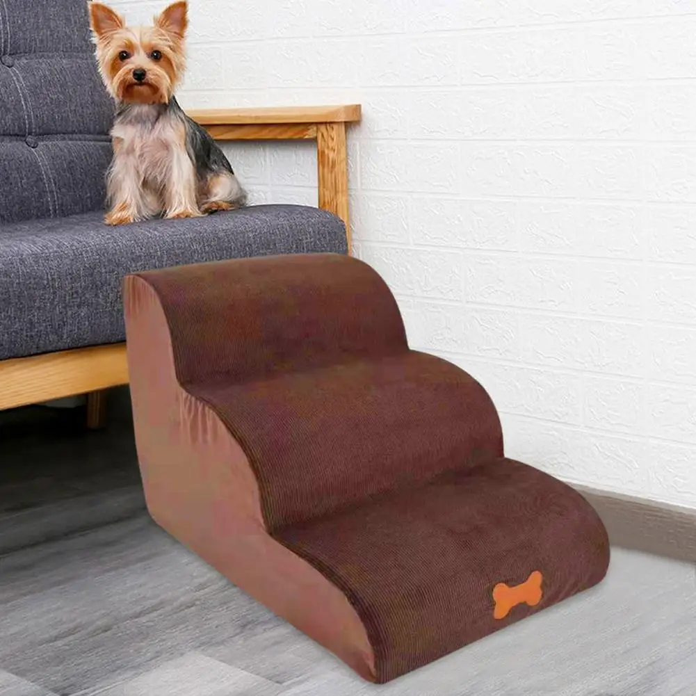 

Pet Dog Stairs 3 Steps Stairs Ladder For Pet Dog House Anti-slip Removable Dogs Bed Stairs Sponge Steps Cat Stairs Pet Supplies