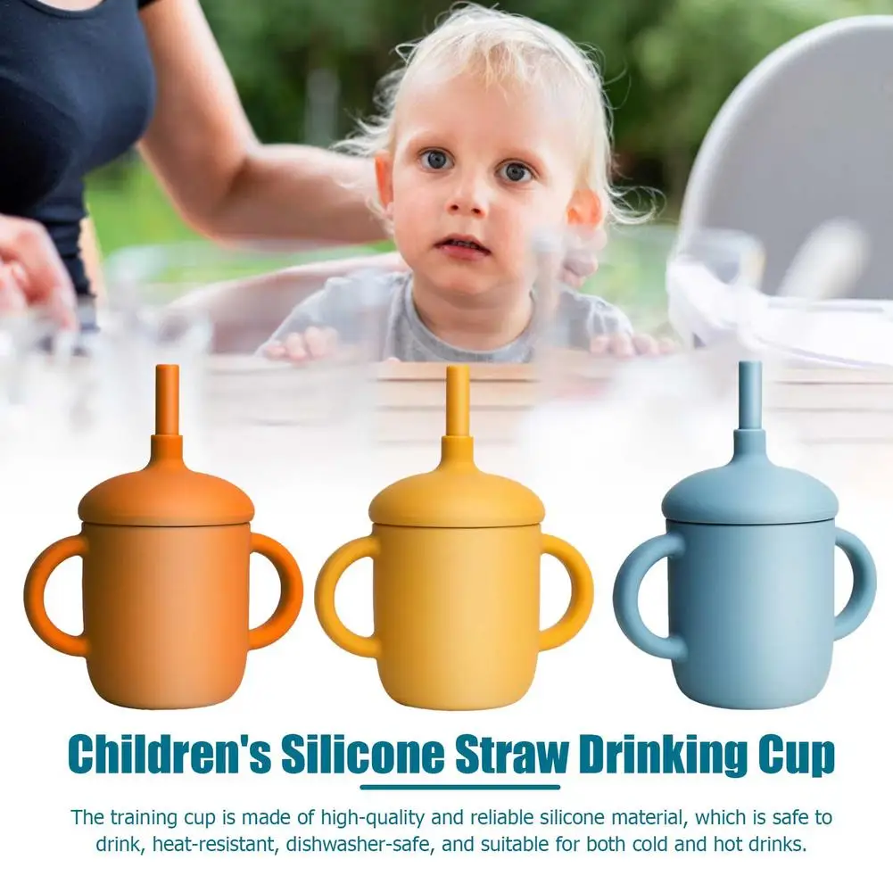 

Baby Learn To Drink Cup Children's Silicone Straw Cup Leak-proof Cup Baby Silicone Straw Drinking Cup Baby Training Straw Cup