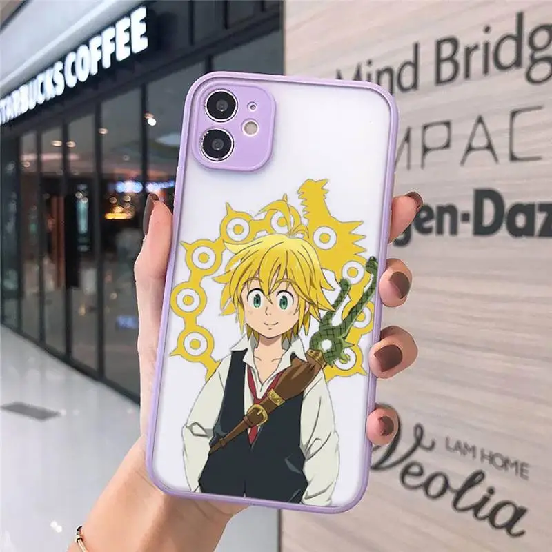 

anime seven deadly sins Phone Case Matte For iPhone 12 Mini 11 Pro XR XS Max 7 8 Plus X Hard PC Back Cover