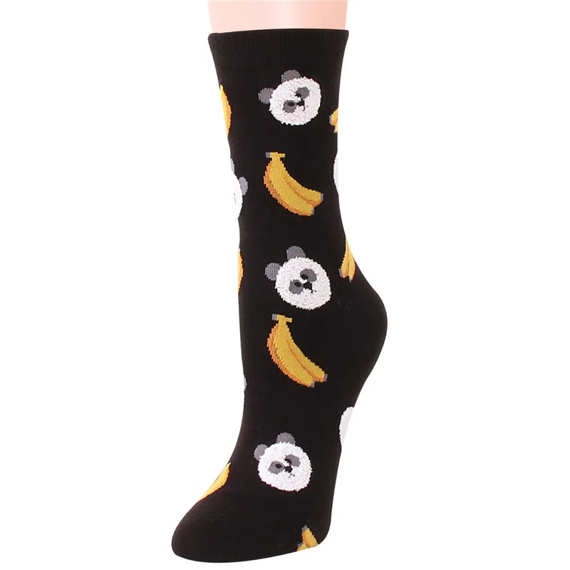 Новое поступление женские милые носки с принтом 5 пар/упак. вишни бананы персики