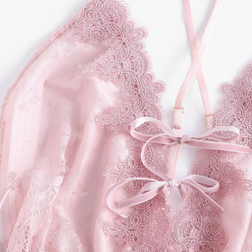 Цветочная вышивка с глубоким v образным вырезом ночная рубашка подвязками Для