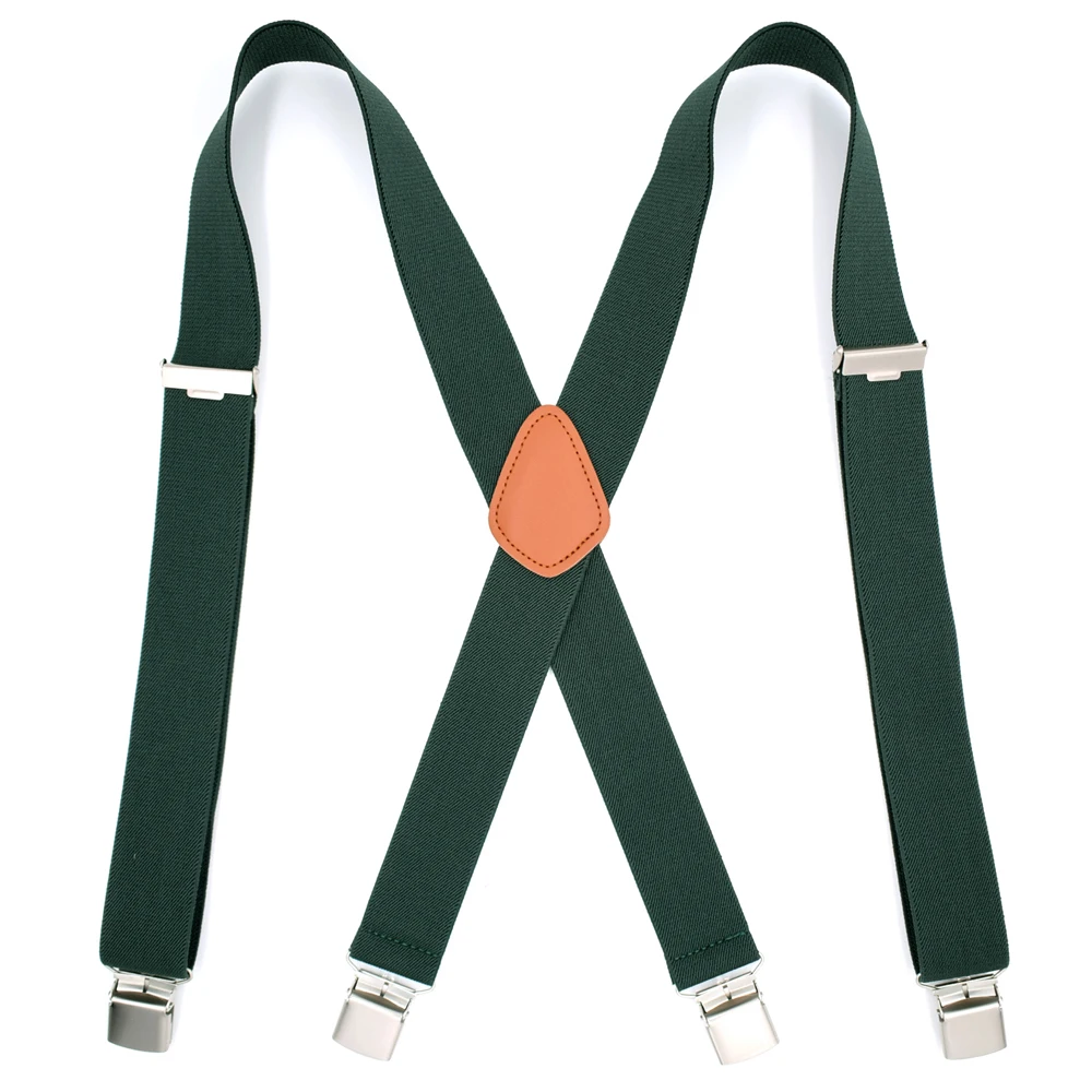 Мужские подтяжки с крепкими клипсами регулируемые эластичные на спине X для