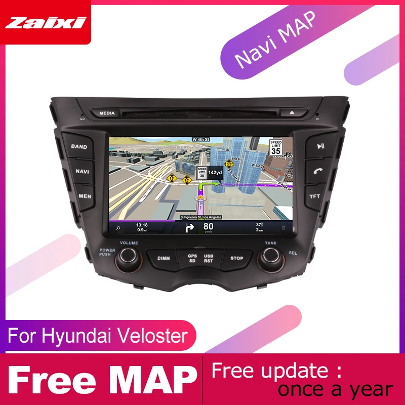 Автомобильный DVD плеер ZaiXi 2 DIN GPS навигатор Navi для Hyundai Veloster 2010 ~ 2013 мультимедийная