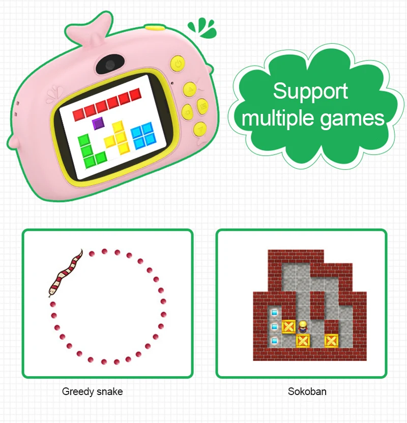 X12 детская камера милая игрушка кошка Мини Цифровая IPS экран Защита глаз игрушки