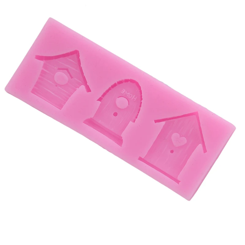 3D птичий домик 3 полости силиконовые формы помадка резинка паста Конфеты Шоколад