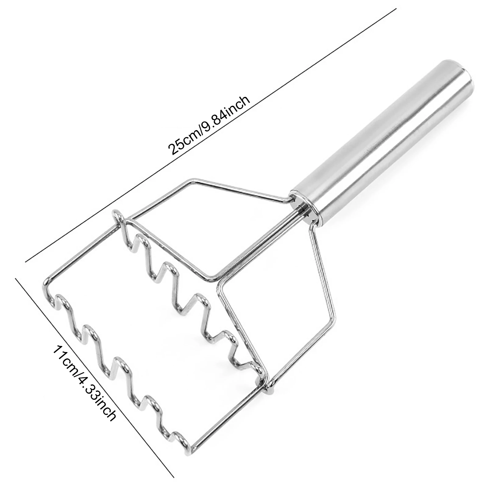 

1Pcs Stainless Steel Potato Masher Double Layer Wire Mashers For Home Kitchen Tool DH