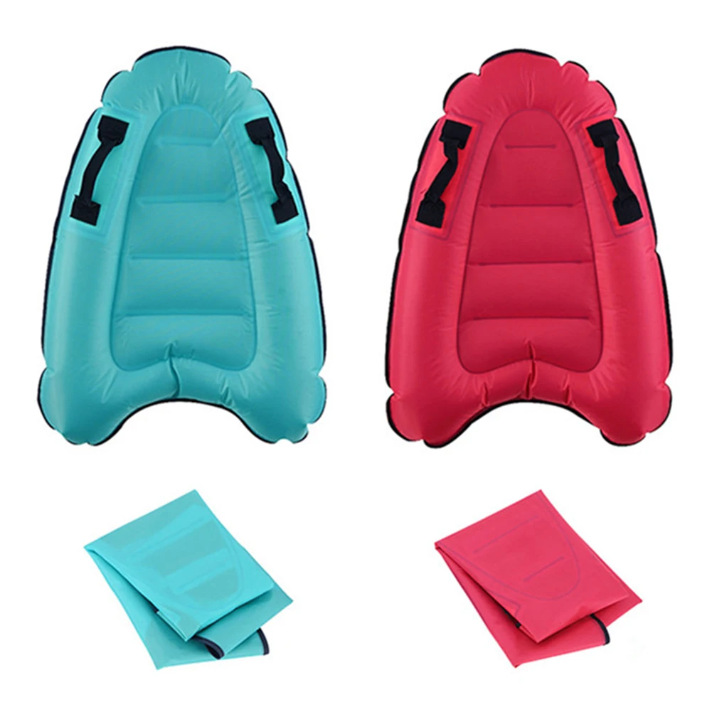 

Inflatable Surfboard Body Board With Handles Solid Color Portable Children's Kickboard Pool Beach Kids Safe Surfing Board