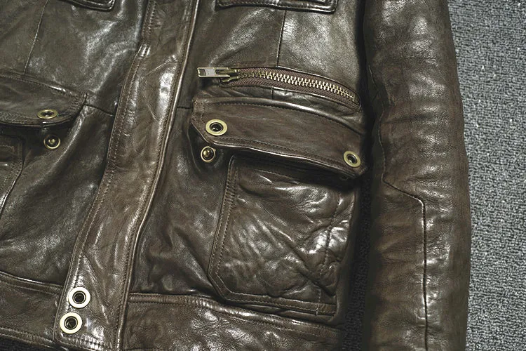 Мужская safari 2020 стильная винтажная M65 натуральная моющаяся овчина для дубления