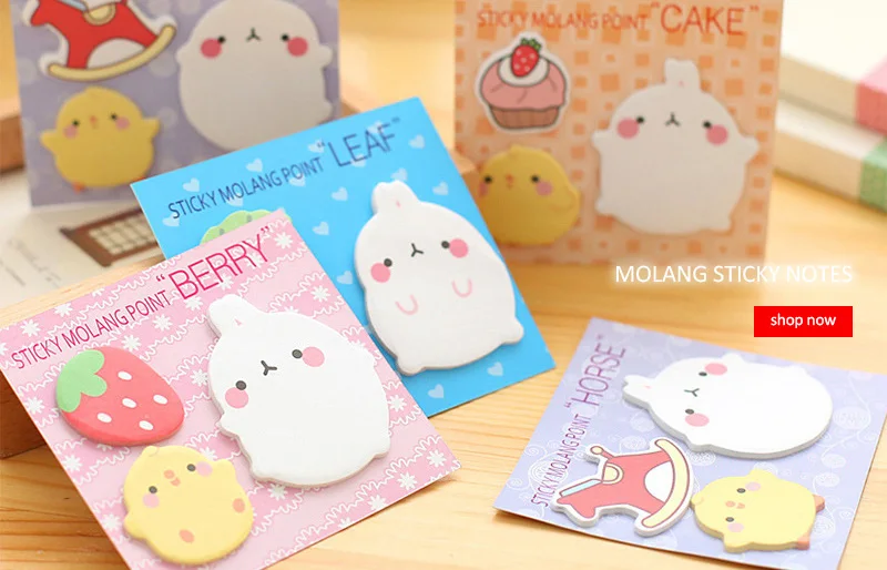 Милый мультфильм «моланг» Канцелярский набор Molang блокнот стираемая ручка лента DIY комплект для альбома