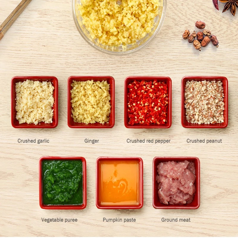 Pull String Food Chopper High Speed Vegetable Twist Shredder Manual Meat Grinder Garlic Cutter Kitchen Gadget | Дом и сад