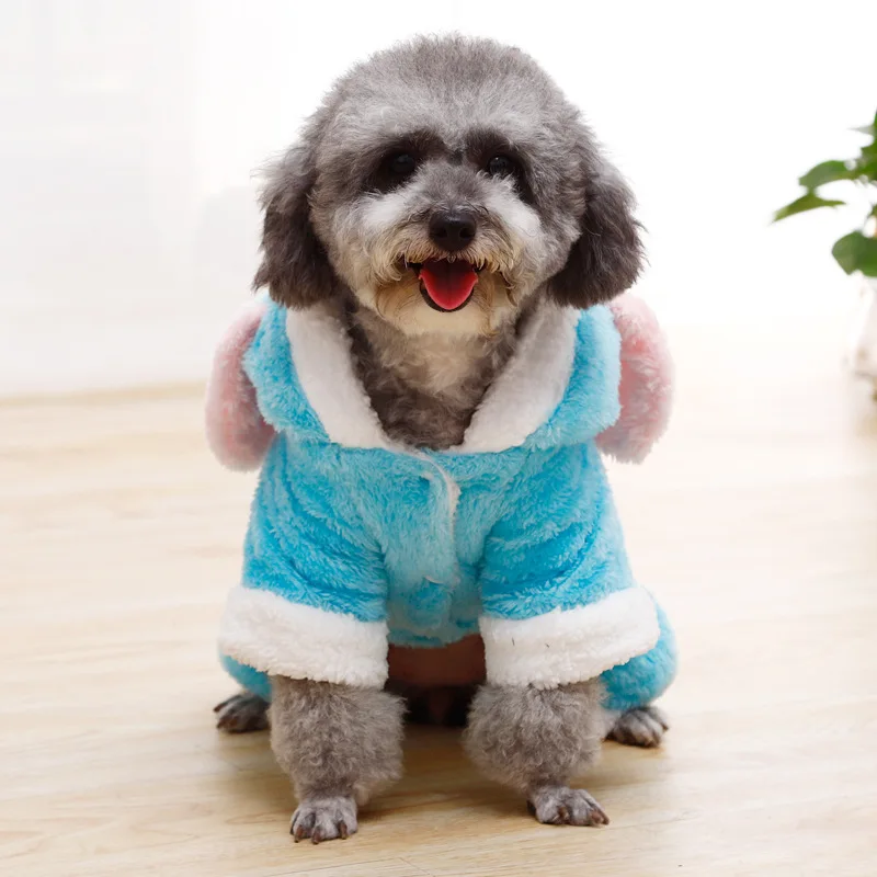 Зимняя теплая одежда для домашних животных мягкое плюшевое пальто собаки