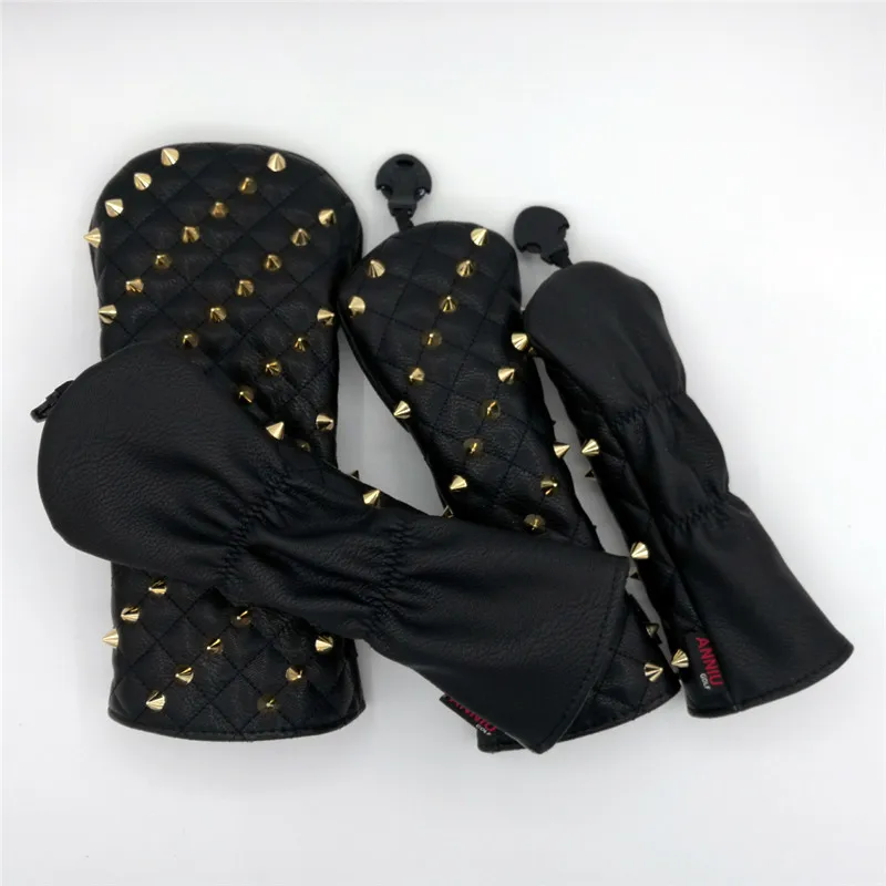 [Золотые заклепки] Премиум Чехлы Для Гольфа Драйвер для игры в гольф обложка