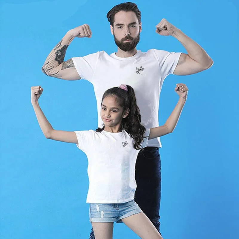 Летние футболки для папы мамы сына дочери одежда дочки | Мать и ребенок