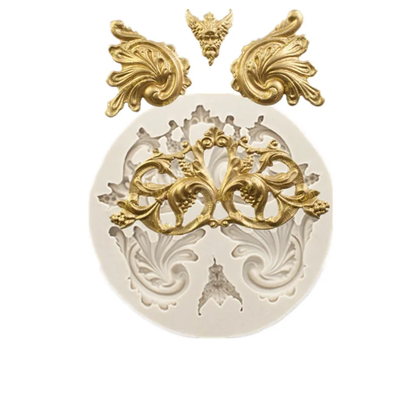 Барокко Fondant (сахарная) инструменты силиконовая форма для выпечки в форме цветка