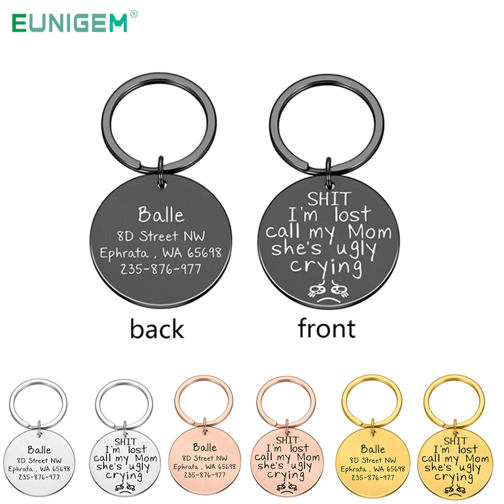 Брелок для домашних животных из нержавеющей стали ID-бирка собак и кошек |