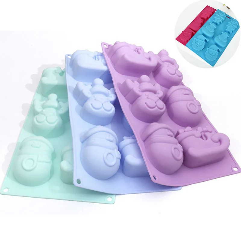 Силиконовая форма в форме рождественской елки Санта-Клауса Шоколадные