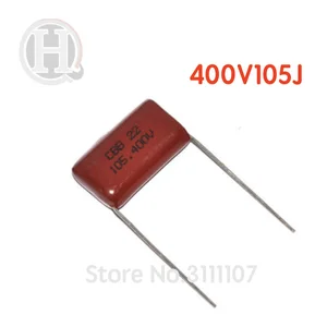 10 шт.лот 400V105J 1 мкФ 105J400V 105 105J 1000NF шаг 15 мм CBB полипропиленовый пленочный конденсатор