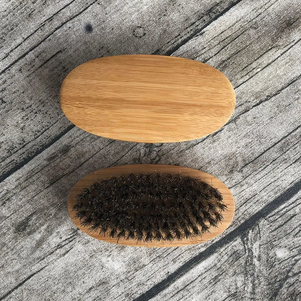 

Men Boar Hair Bristle Beard Mustache Brush Hard Round Wood Handle Comb Shaving Brush