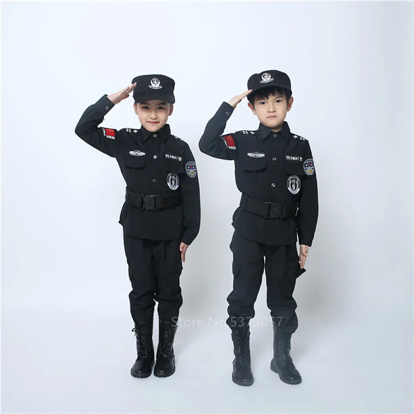 Костюмы на Хэллоуин для детей полиции SWAT униформа косплей костюм карнавальный