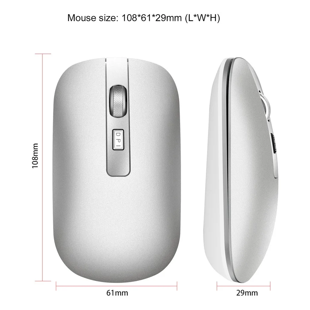 Мышь компьютерная беспроводная оптическая 2 4 ГГц 1600DPI USB|Мыши| |