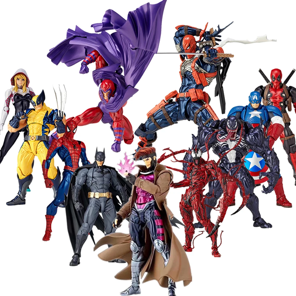 Figuras de acción de Marvel, Deathstroket, Deadpool, la increíble Carnage, Venom, Spiderman, Lobezno