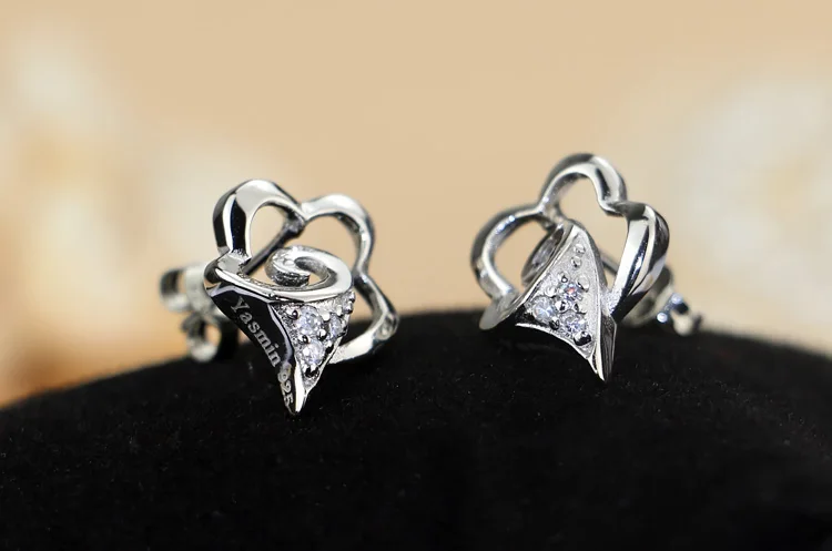 Новые Оригинальные 925 Серебряные сережки микро инкрустация цирконием серьги для