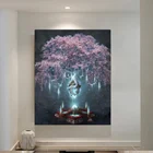Бриллиантовая Вышивка Дерево of life, цветок, мечта, пейзаж, украшение для дома, сделай сам, алмазная живопись, вышивка крестиком, мозаичная наклейка